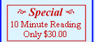 Special - 10 Minute Psychic Reading